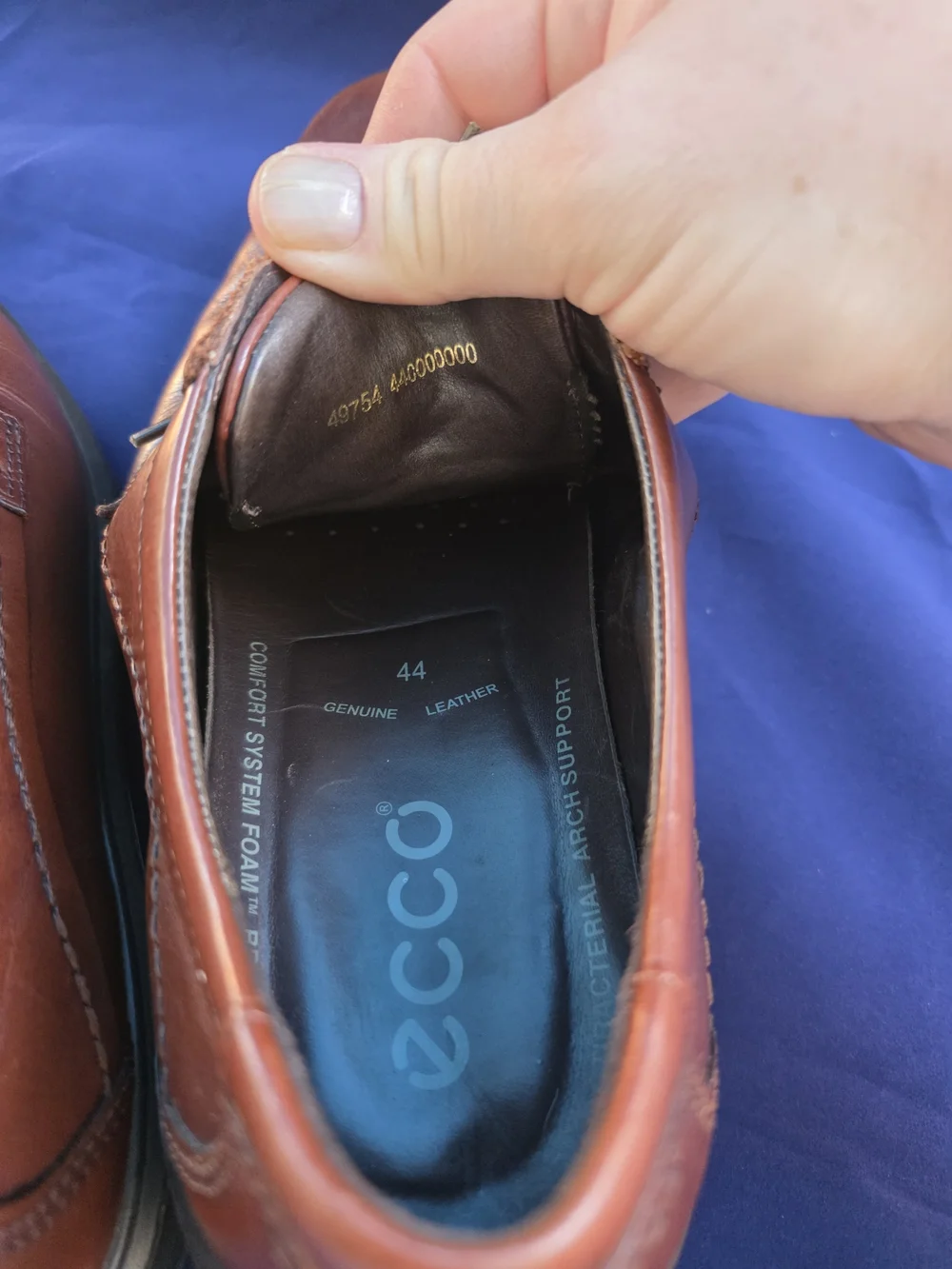 Ecco Men's Brown Leather Lace-Up Oxfords